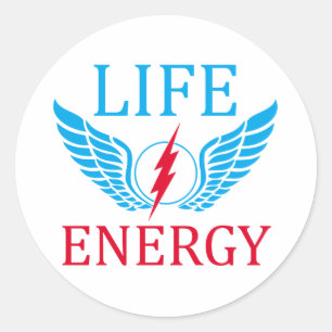 Life energy classic round sticker