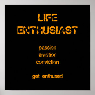 LIFE ENTHUSIAST, brand Poster