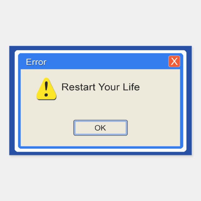 Life Error Rectangular Sticker (Front)