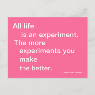 Life Experiment Post Card Quoteable
