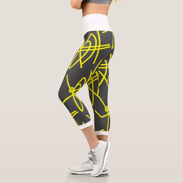 Life. Focus. Abstract Art Minimalism Leggings (Left)
