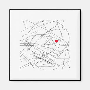 Life. Focus. Abstract Art Minimalism Magnet