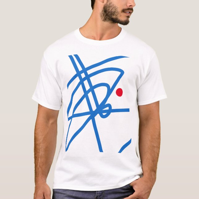 Life Focus Abstract Art Red Dot T-Shirt Top (Front)