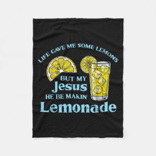 Life Gave Lemon Jesus Made Lemonade Christian Men Fleece Blanket