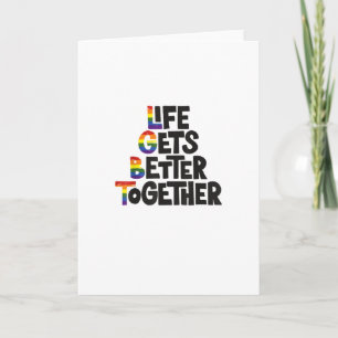Life Gets Better Together Light Colors Inspiration Card