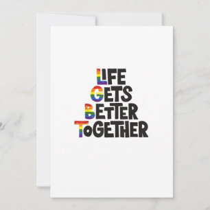 Life Gets Better Together Light Colors Inspiration Holiday Card