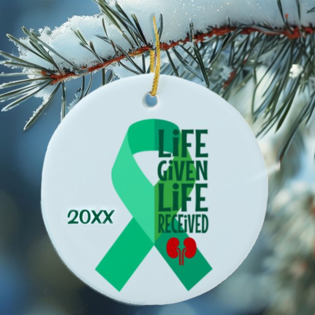 Life Given Life Received Kidney Transplant  Ceramic Tree Decoration (Creator Uploaded)