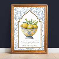 Life Gives You Lemons Inspirational Kitchen Art