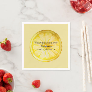 Life Gives You Lemons Quote Napkin