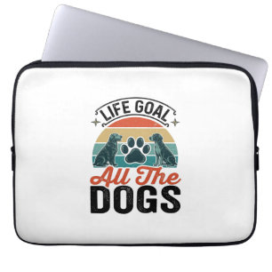 Life Goal All The Dogs Vintage Dog Lover Design_1 Laptop Sleeve