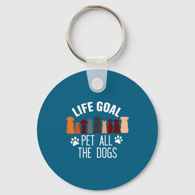 Life Goal Pet All Dogs Key Ring (Front)