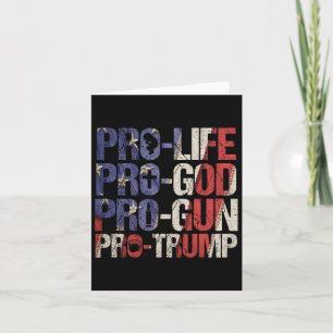 Life God Gun Trump Usa Re-elect Donald Trump 2020 Card