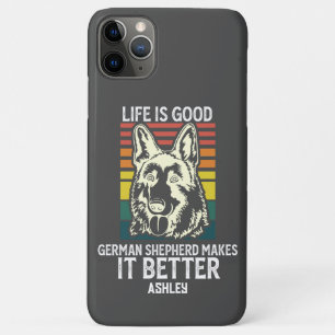 Life Good With German Shepherd Retro Vintage Case-Mate iPhone Case