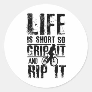 Life Gravel Bike Classic Round Sticker
