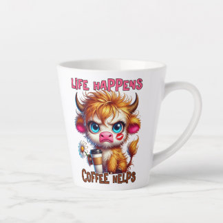 Life Happens Coffee Helps  Latte Mug