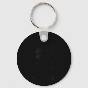 Life happens dogs help dog lover  key ring
