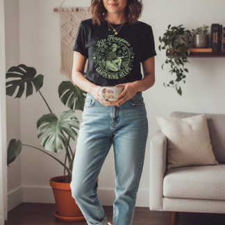 Life Happens Gardening Helps Vintage Gardener Gift Tri-Blend Shirt