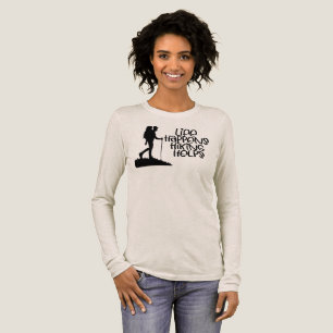 Life Happens Hiking Helps, Funny Hiking Tri-Blend Shirt