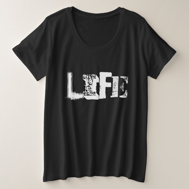Life Happens Plus Size T-Shirt (Design Front)