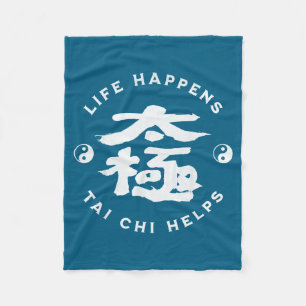 Life Happens Tai Chi Helps Fleece Blanket