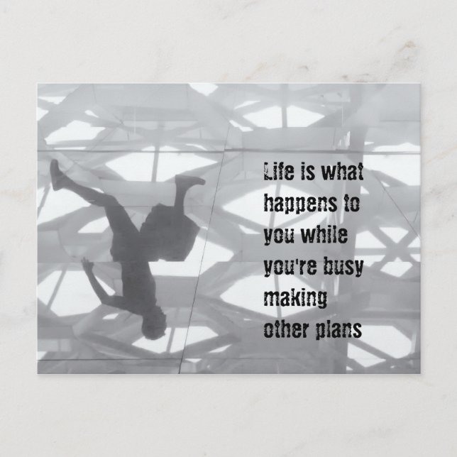 Life happens while you're making plans postcard (Front)