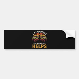 Life Happens Yoga Helps Bumper Sticker