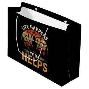 Life Happens Yoga Helps Large Gift Bag