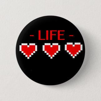 Life Hearts 6 Cm Round Badge