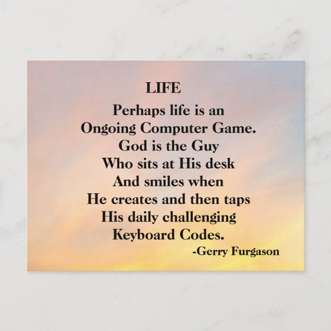 LIFE HOLIDAY POSTCARD (Front)