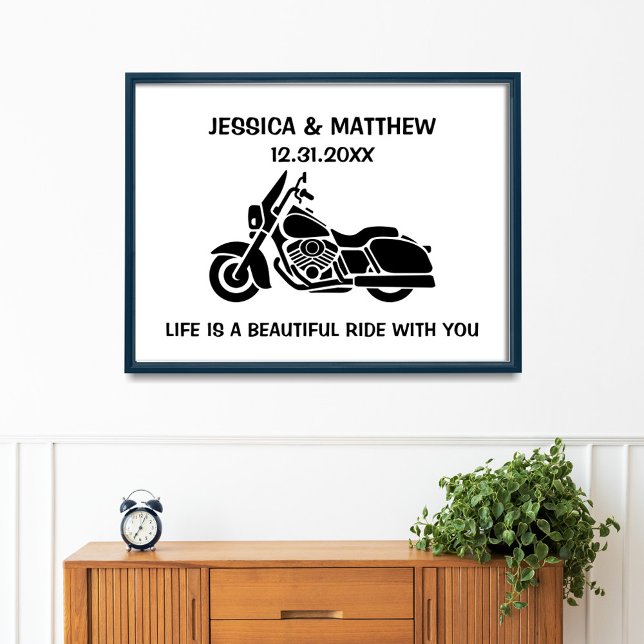 Life if a beautiful ride with you motorcycle poster (Creator Uploaded)