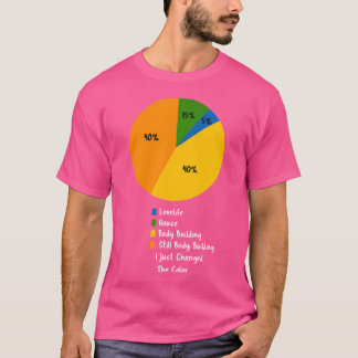 Life In A Cake Chart Funny Body Building Lover T-Shirt