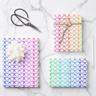 Life in Full Color - Rainbow Eyeglasses Spectacles Wrapping Paper Sheet