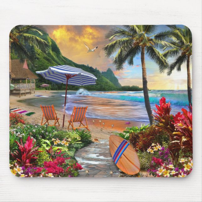 Life in Hawaii Fine Art Mouse Pad (Front)