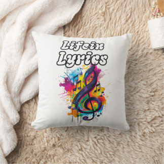 "Life in Lyrics" colour notes typography design Cushion