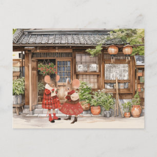 Life in Mice Town Series Postcard - BFF