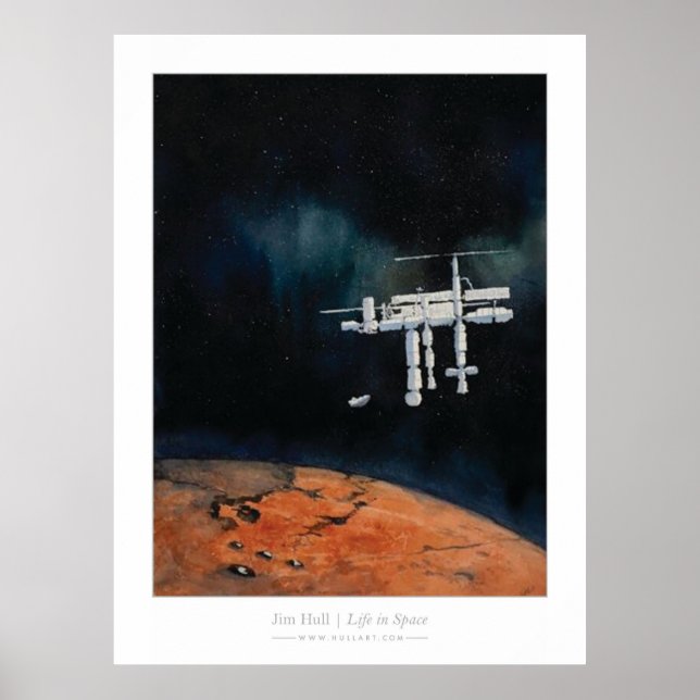 Life in Space -- ISS at Mars Poster (Front)