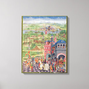Life in the City and Life in the Country Canvas Print