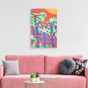Life in the Garden Boho Art Canvas Print
