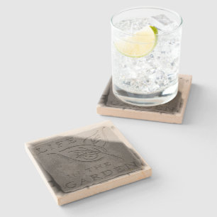 Life in the Garden Stone Coaster