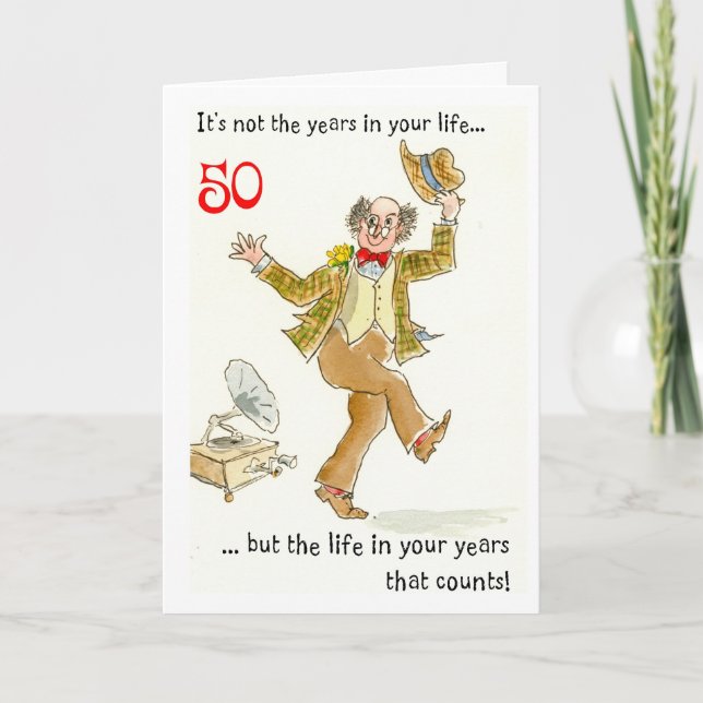 'Life in Your Years' 50th Birthday Card (Front)