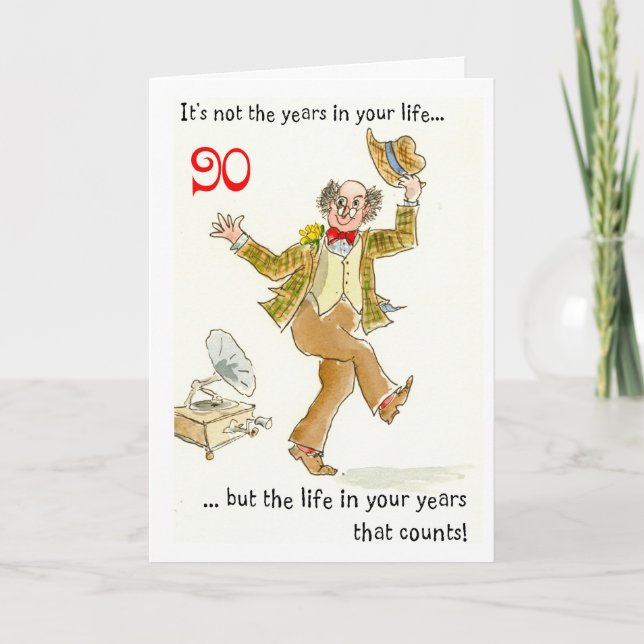 'Life in Your Years' 90th Birthday Card (Front)