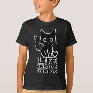 Life Inside The Box - Black Kitty Cat T-Shirt