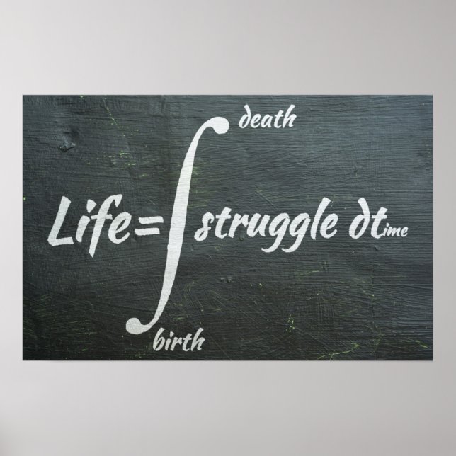Life Integral - Math Poster (Front)