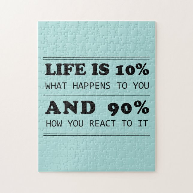 Life is 10% what happens to you Motivational Quote Jigsaw Puzzle (Vertical)