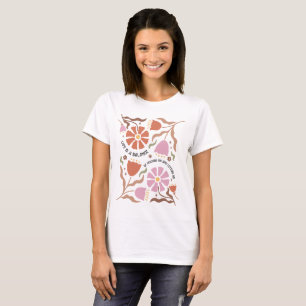 Life Is A Balance Of Holding Boho Wildflower Quote T-Shirt