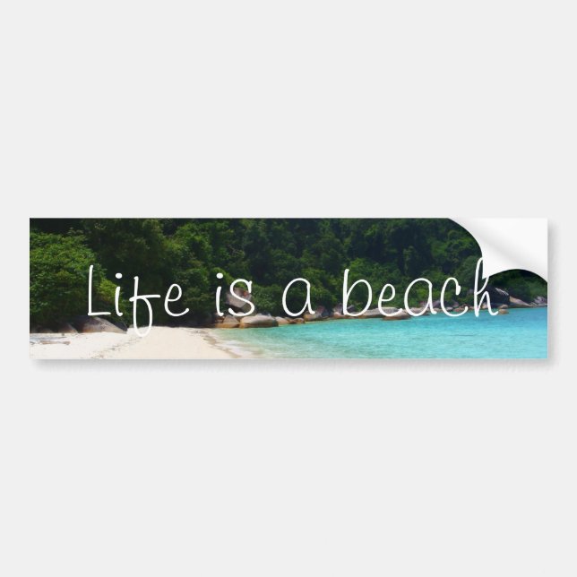 Life is a Beach Bumper Sticker (Front)