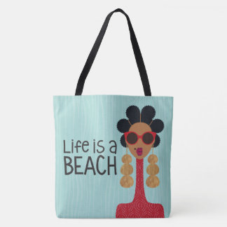 Life is A Beach Shoulder Tote Bag