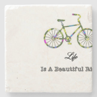 Life Is A Beautiful Ride Stone Coaster