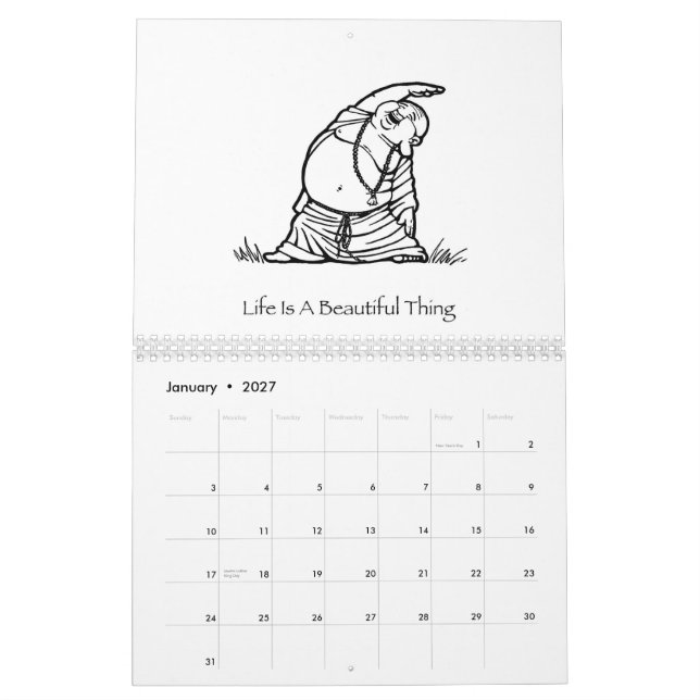 Life Is A Beautiful Thing Buddha 2008 Calendar (Jan 2027)
