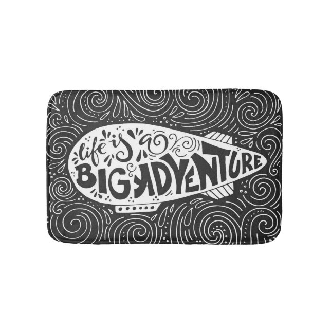 Life Is A Big Adventure Bath Mat (Front)
